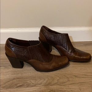 Antonio Melani Brown Leather Ankle Boots 8M